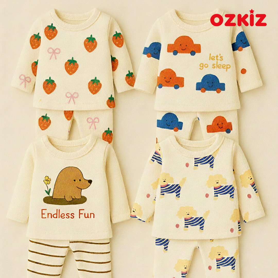 오즈키즈 유아 실내복 아기 내복 긴팔 잠옷 겨울 여아 남아