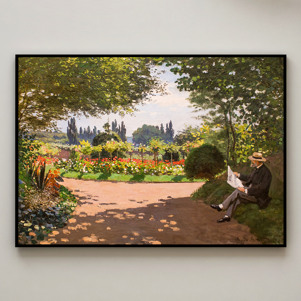 클로드 모네 인테리어 그림 액자 포스터 명화 Garden of Le Coteau 1867 - 상세 이미지 3