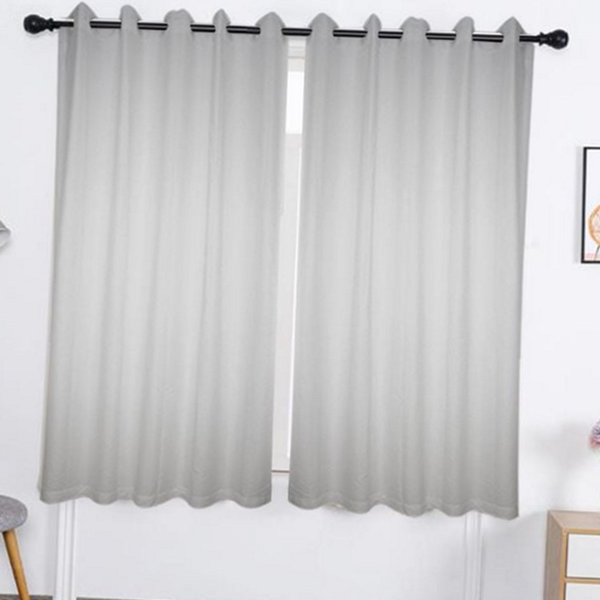 먼지없는 쉬폰 암막 커튼 이중 아일렛 쉬폰 커튼 도톰