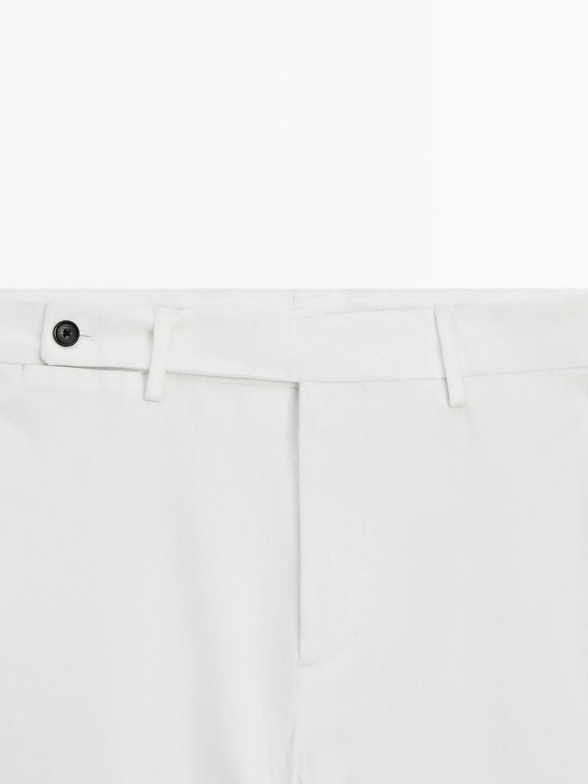 마시모두띠 코튼 혼방 트윌 슬랙스 팬츠 3553/539 OFF WHITE 이미지 6