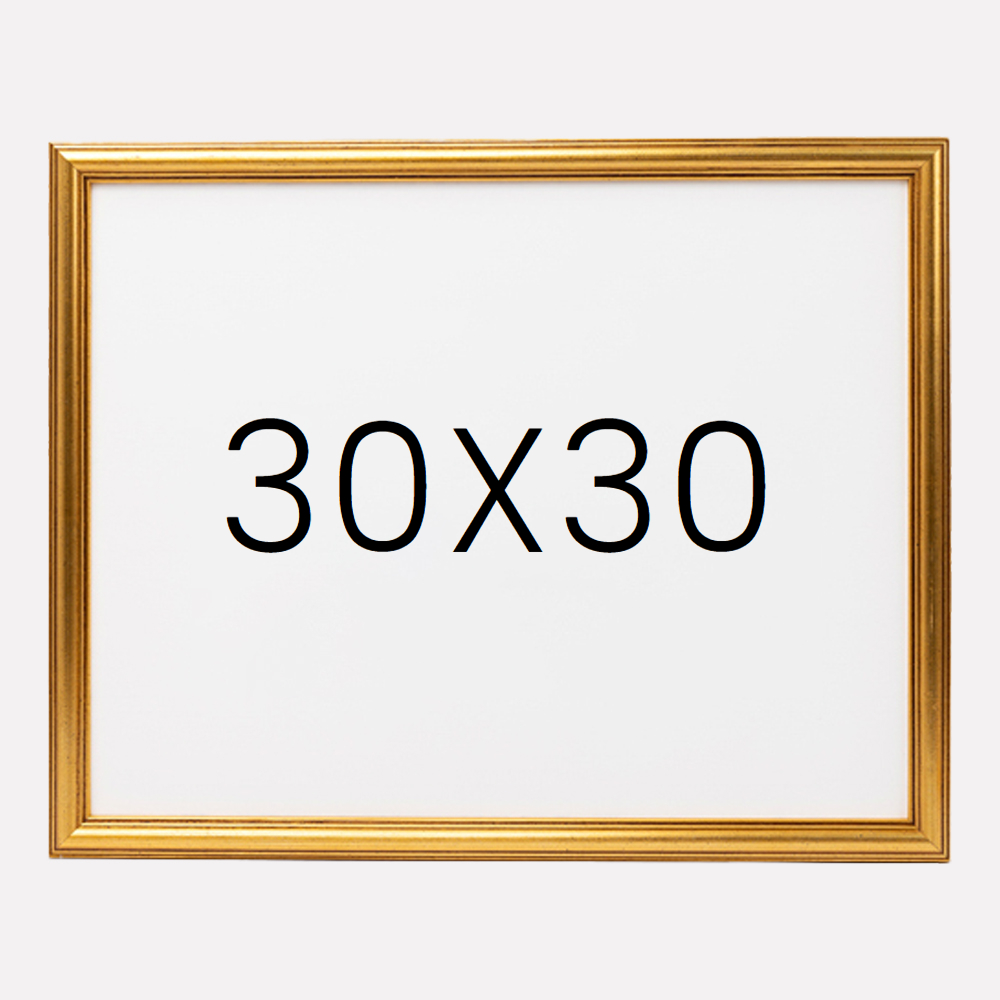 앤디크라인 원목액자 웨딩액자 우드 아크릴 프레임 스튜디오 틀 30x30 300x300mm, 골드 - 메인 이미지
