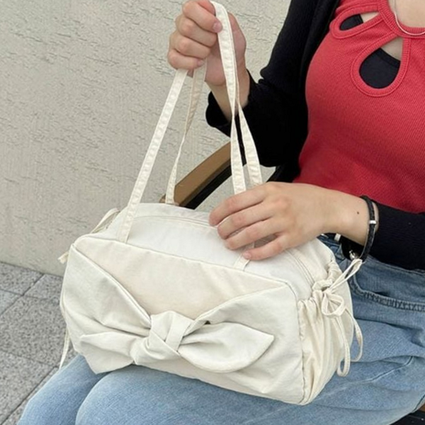 데일리 여성 숄더백 왕리본 리본 숄더백 스트랩 패션 - 메인 이미지