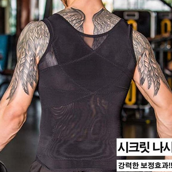 남성 남자 보정 속옷 런닝 남자 압박 나시 - 상품 이미지