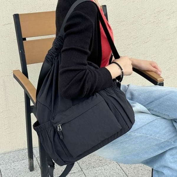 가벼운 데일리 백팩 조리개 캐주얼 백팩 나일론 대학생 - 상품 이미지