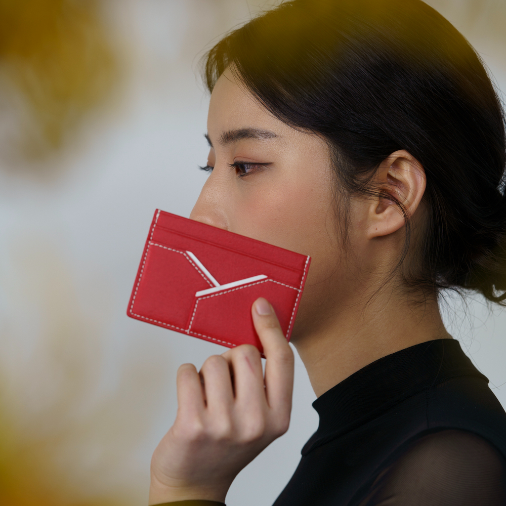 서울어워드 선정 한복지갑 비건가죽 한지가죽 카드지갑 - 메인 이미지