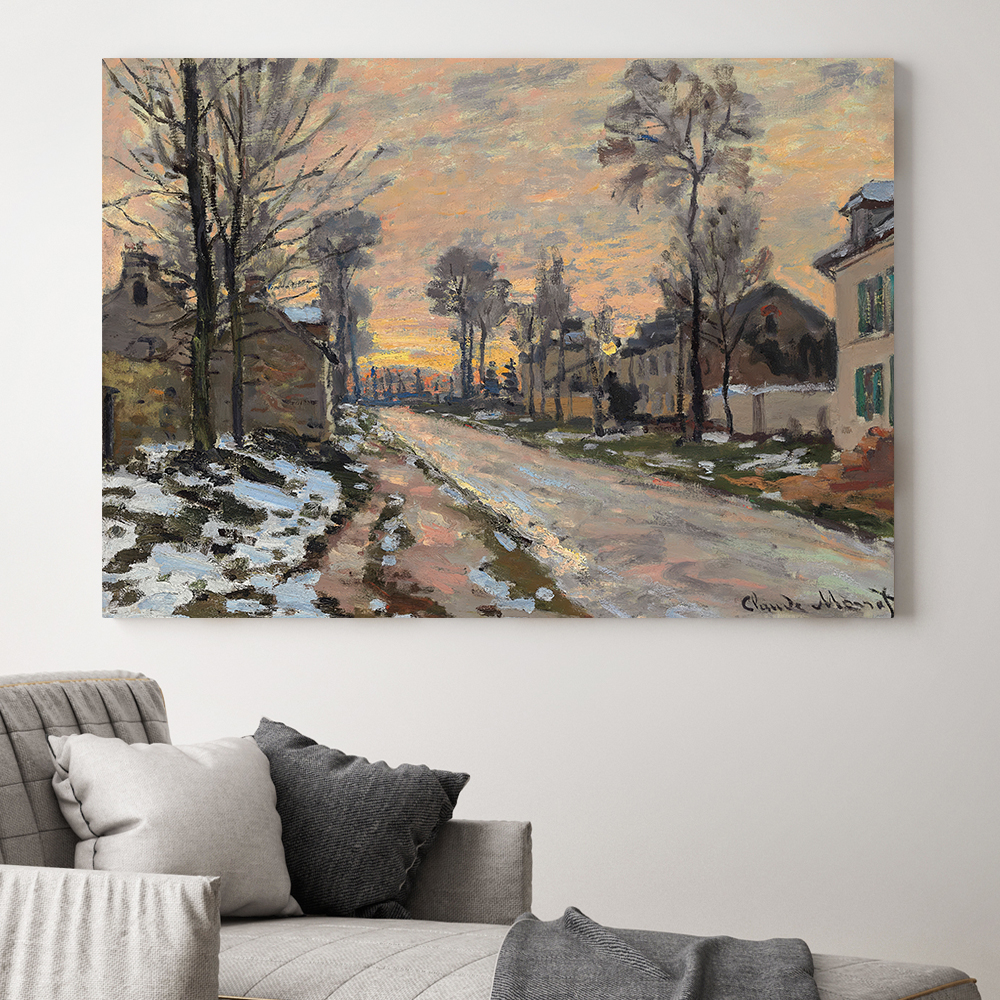 클로드 모네 인테리어 그림 액자 포스터 명화 route a louveciennes 1870 - 상품 이미지