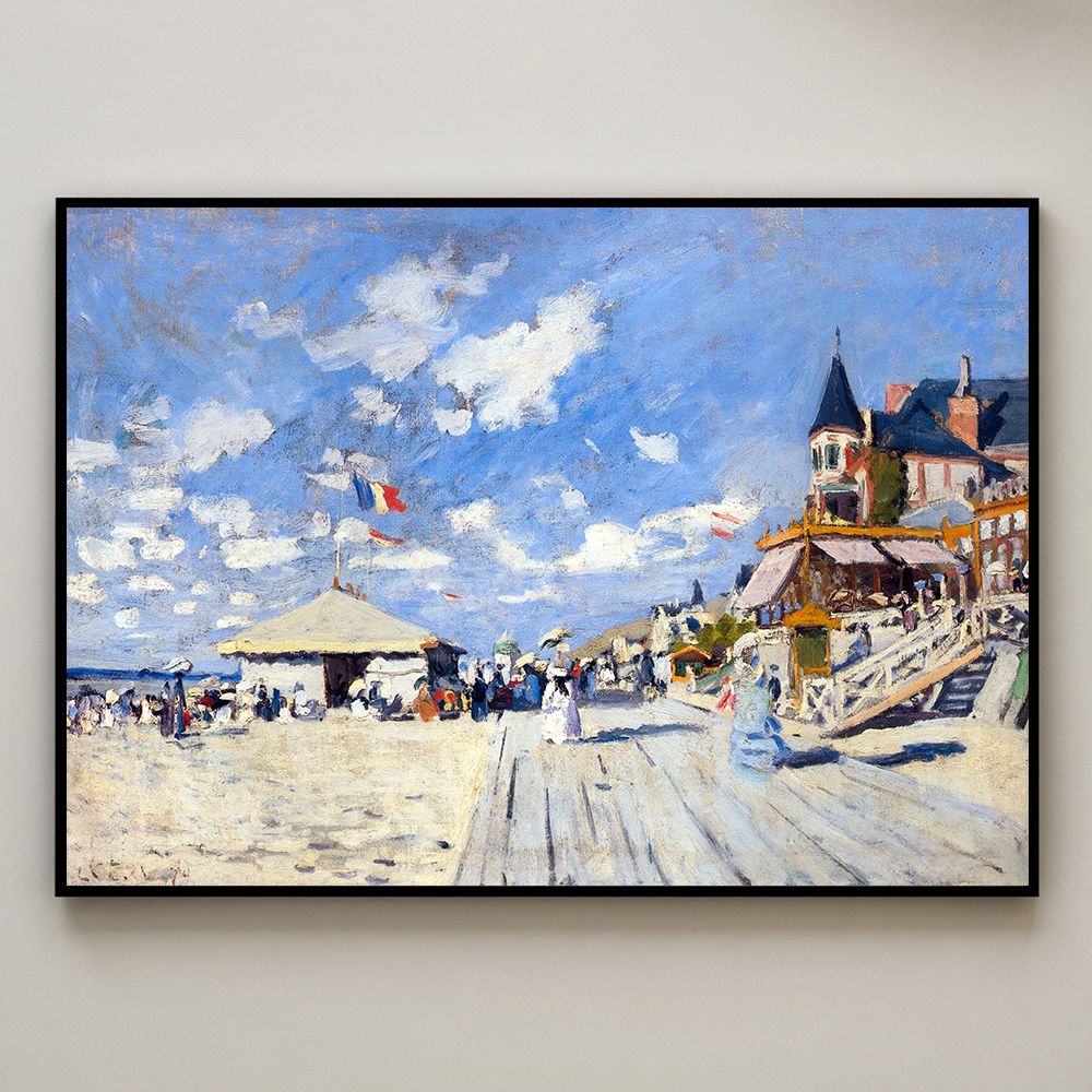 클로드 모네 인테리어 그림 액자 포스터 명화 The Boardwalk 1870 - 상세 이미지 3