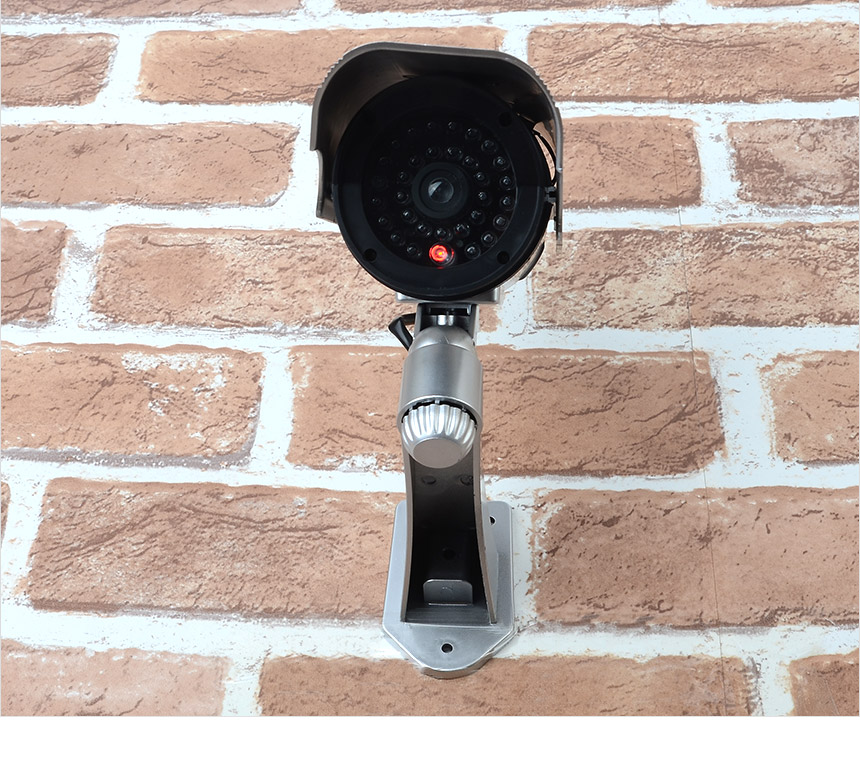 태양광 원통 CCTV 모형 감시카메라 방범 감지센서 LED 점멸 감시등 실외용 더미카메라 - 상세 이미지 2