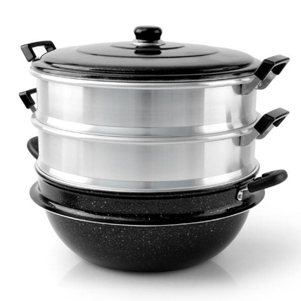 스테인리스 3단 찜기 웍찜기 대용량 찜솥 36cm - 상품 이미지