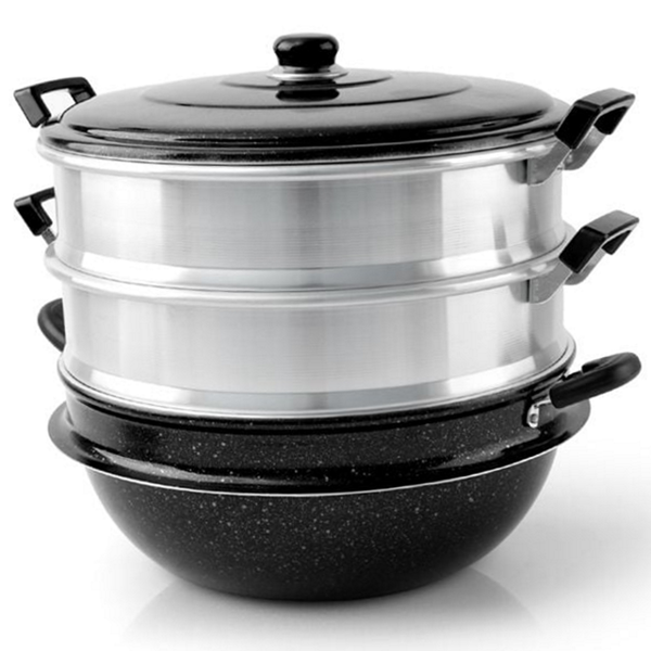 가정용 대용량 찜솥 3단 다용도 찜솥 46cm 스텐 - 상품 이미지