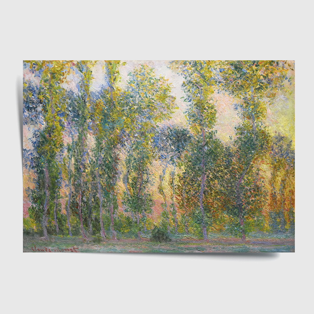 클로드 모네 인테리어 그림 액자 포스터 명화 Les Peupliers à Giverny 1887 - 상세 이미지 2