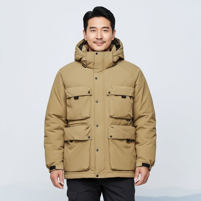 [무료반품] 블랙야크 겨울 남성 멀티수납 유러피안 구스다운 코듀라 패딩점퍼 D/그레이, 95 - 상세 이미지 5