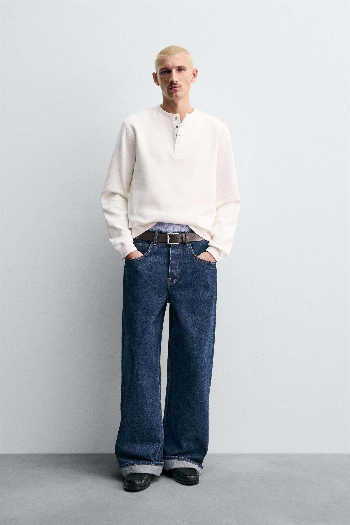 자라 와이드핏 배기 데님 청바지 X 챔피온 0840/327 BLUE - 상세 이미지 2