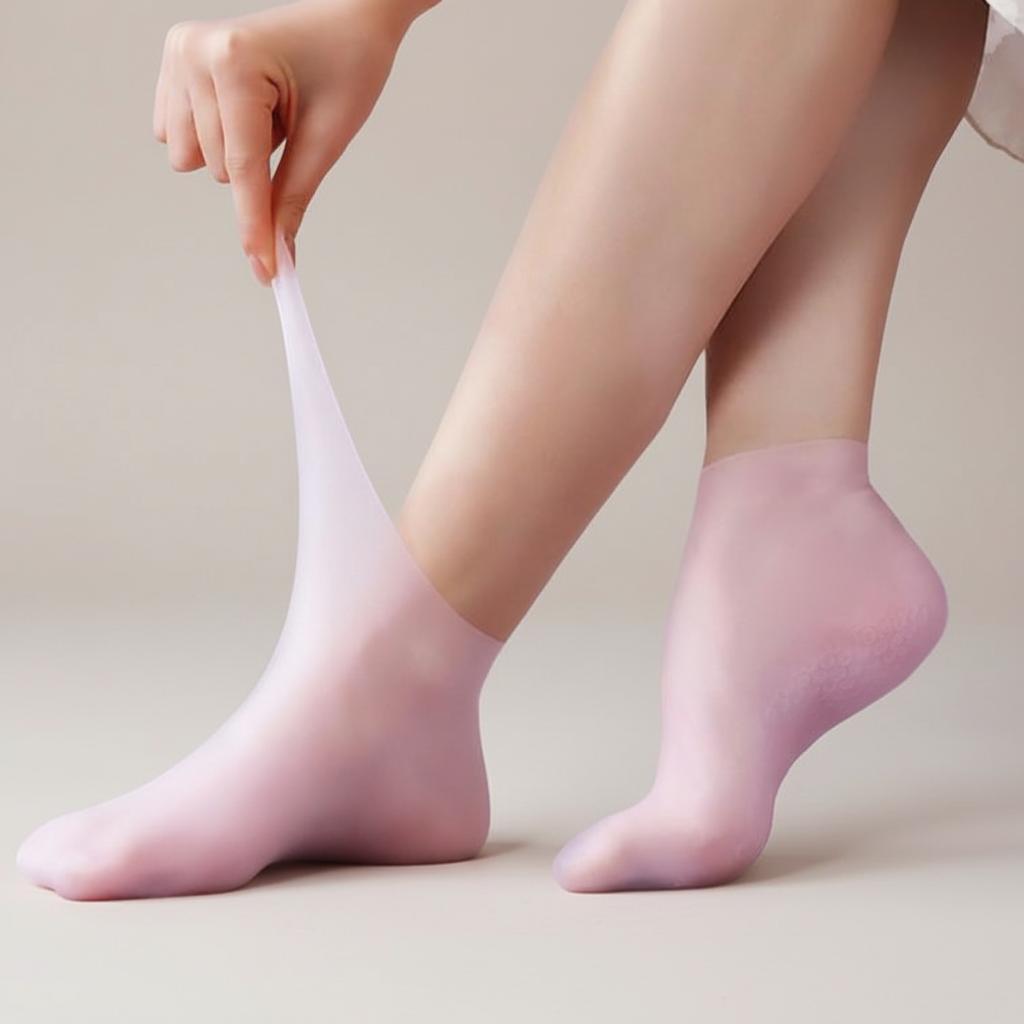 발목 양말 실리콘 발보호패드 각직관리 보습 발뒤꿈치 발패드 보호대 - 상품 이미지