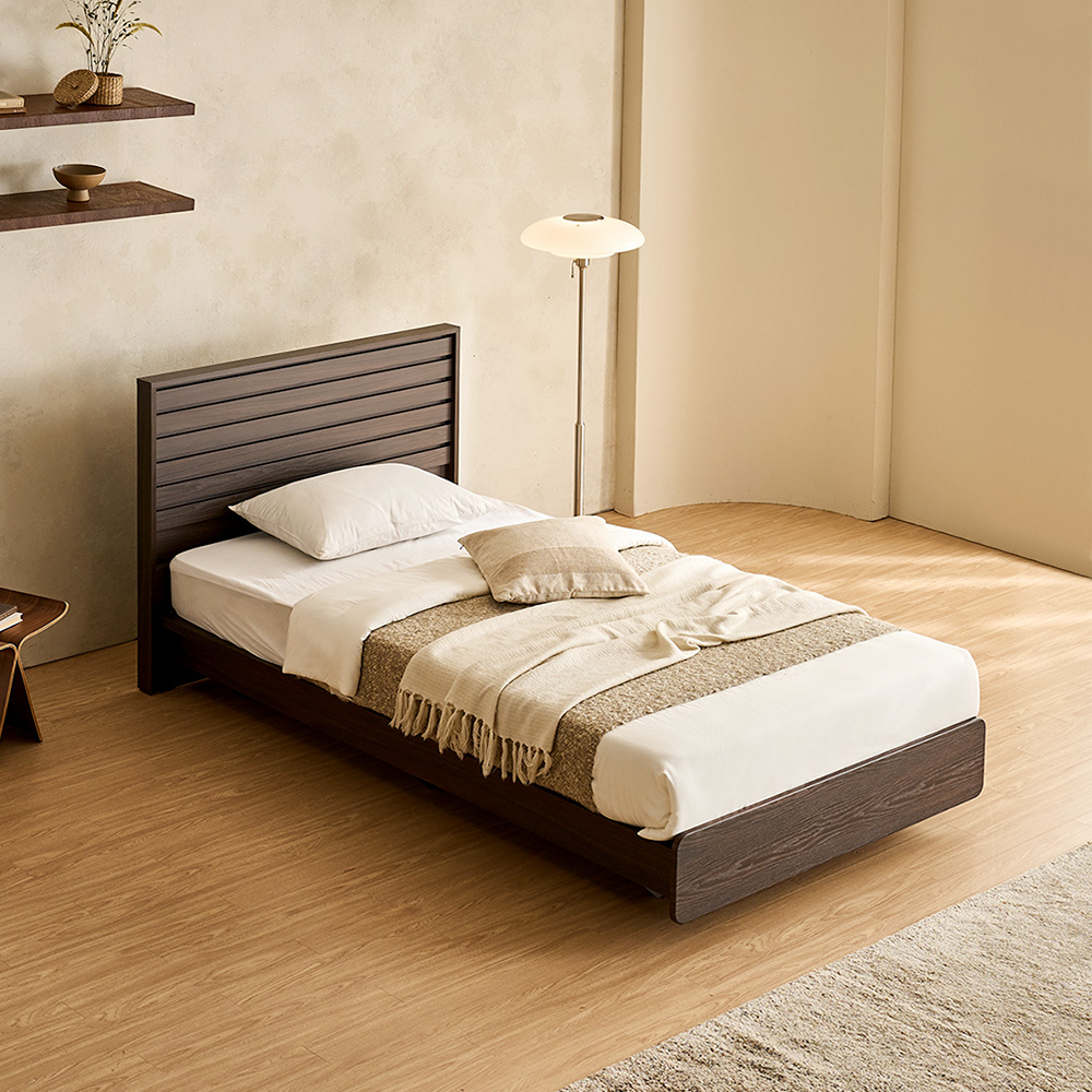 장인가구 글랜 몰딩 평상형 호텔식 신혼부부 원룸 수납 침대 프레임 일반형 SS