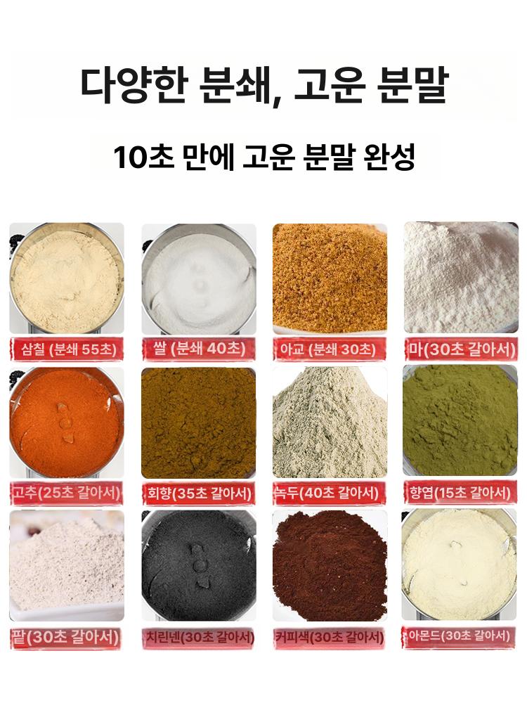 전동 제분기 분쇄기 한약 약재 곡물 오곡 견과 약초 - 상세 이미지 3