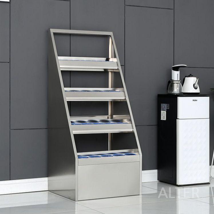 텀블러 보관함 스탠드 음료 보관대 컵 홀더 커피 정리대 304 스틸 25칸 1.4mm - 상세 이미지 4