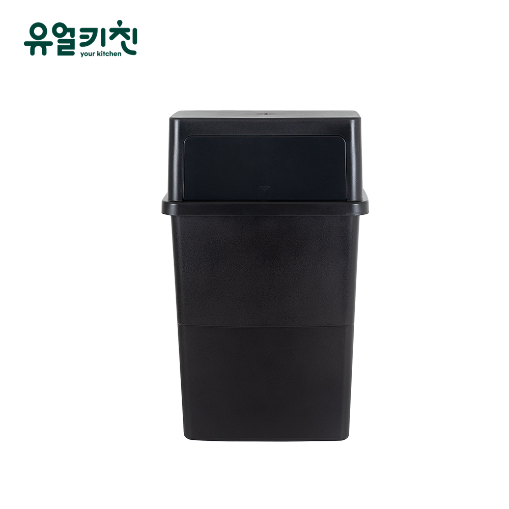SKCAMEL 카페 휴지통 업소용 쓰레기통 슬림 블랙 70L D형 - 상품 이미지