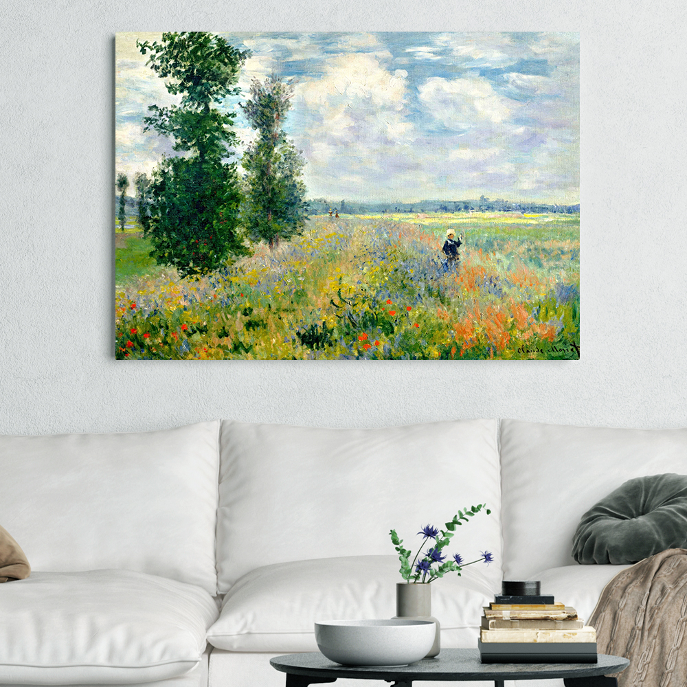 클로드 모네 인테리어 그림 액자 포스터 명화 Poppy Field near Argenteuil - 상품 이미지