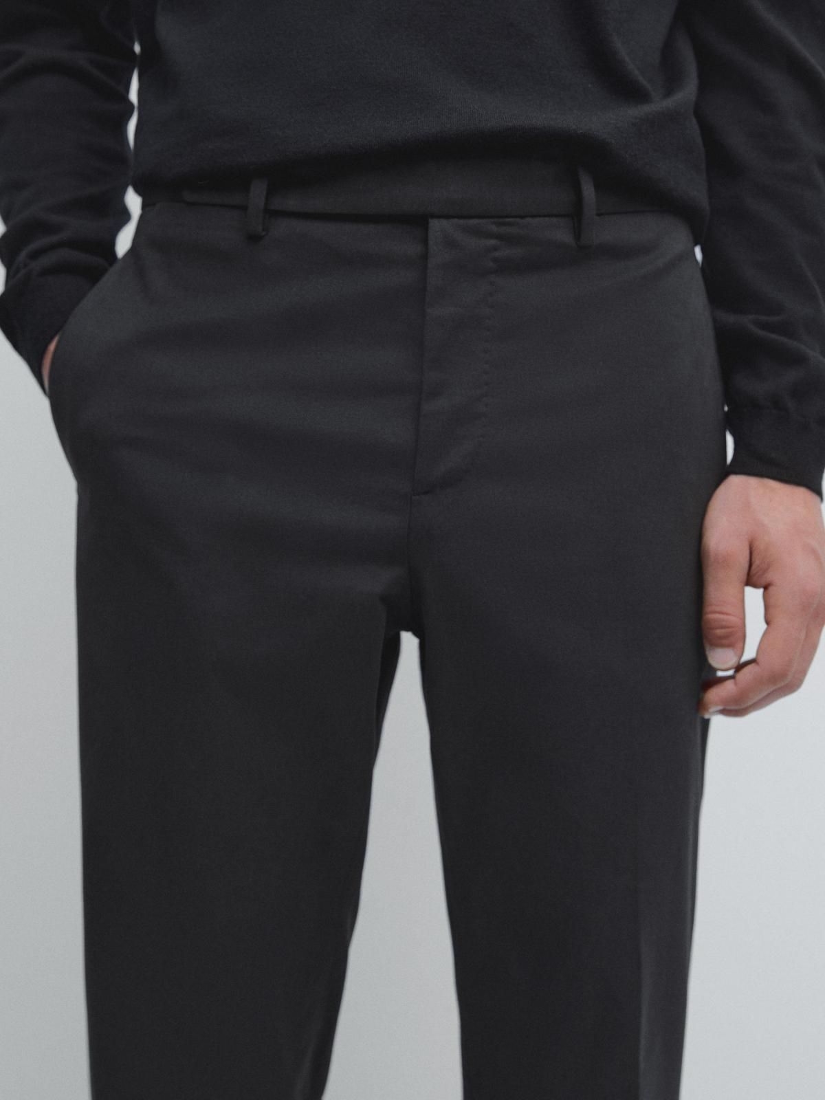 마시모두띠 코튼 블렌드 트윌 슬랙스 팬츠 3553/539 NAVY BLUE - 상세 이미지 3