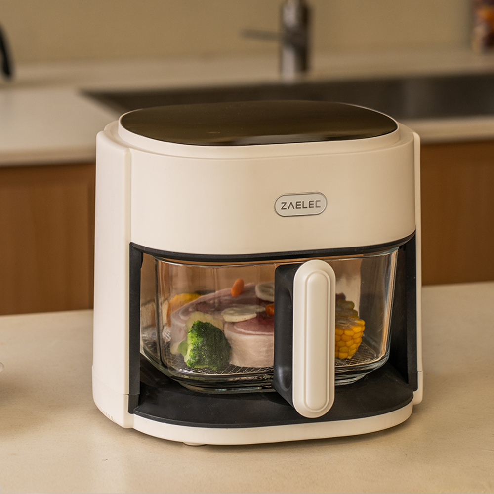 자일렉 글라스 에어프라이어 6L 대용량 유리 바스켓 제품 이미지