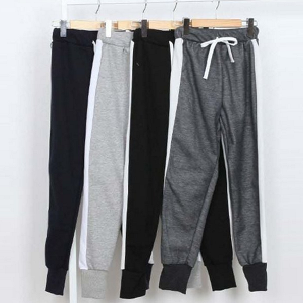 데일리 여자 조거 팬츠 시보리 여성 배색 팬츠 - 상품 이미지