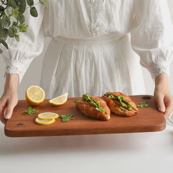 캠핑용 마호가니 통원목 도마 고기 마호가니 플레이팅 도마 우드 - 상품 이미지