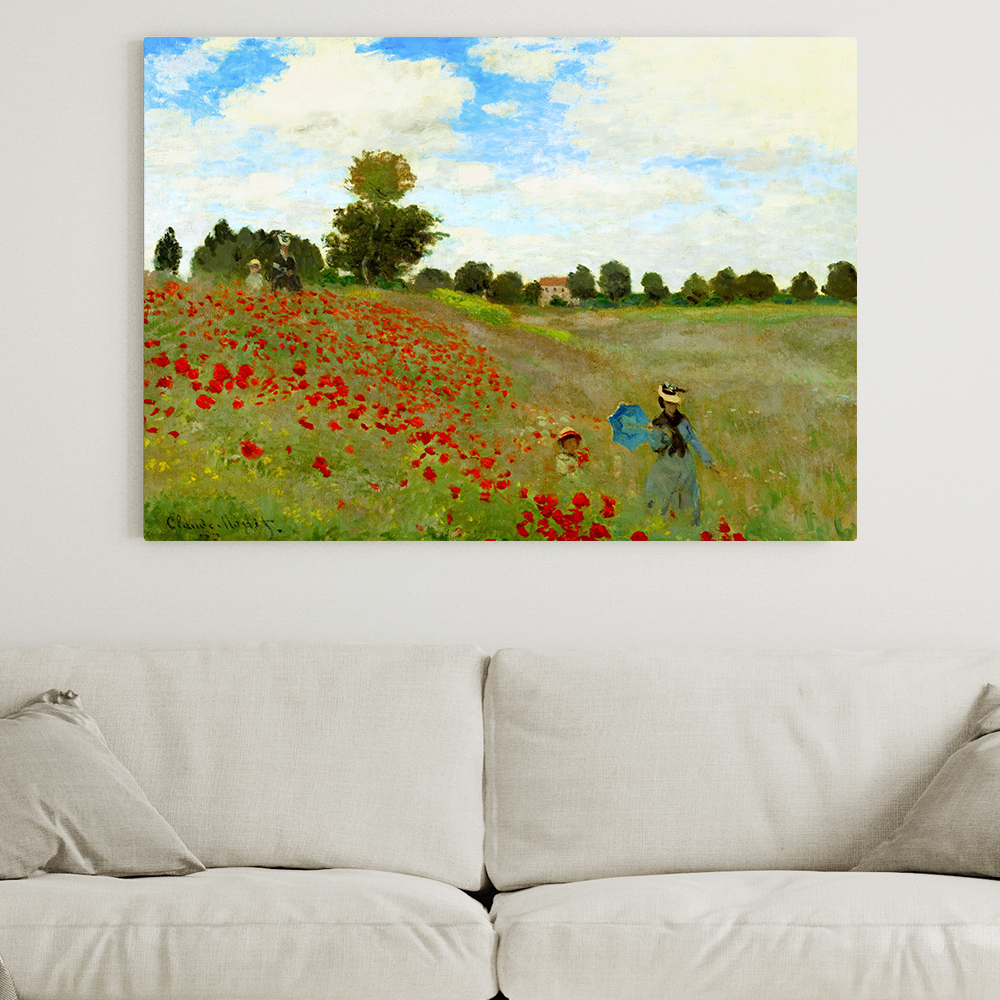 클로드 모네 인테리어 그림 액자 포스터 명화 Poppy Field 1873 - 상품 이미지