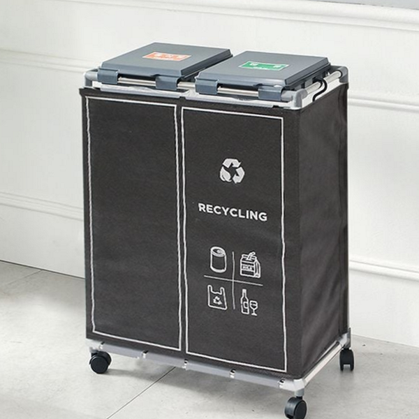 이동식 재활용 분리수거함 바퀴형 쓰레기통 가정용 다용도