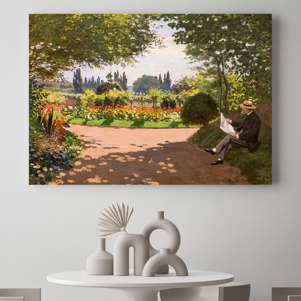 클로드 모네 인테리어 그림 액자 포스터 명화 Garden of Le Coteau 1867 - 상품 이미지