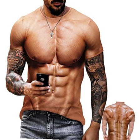 할로위 근육티 근육 갑바 복근 재미있는 단체 티셔츠