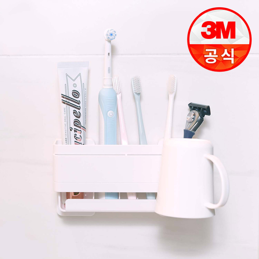 [2+2] 3M 코맨드 무타공 접착식 메탈 욕실걸이 화장실 샤워 타올걸이 소형 4개 - 상세 이미지 4