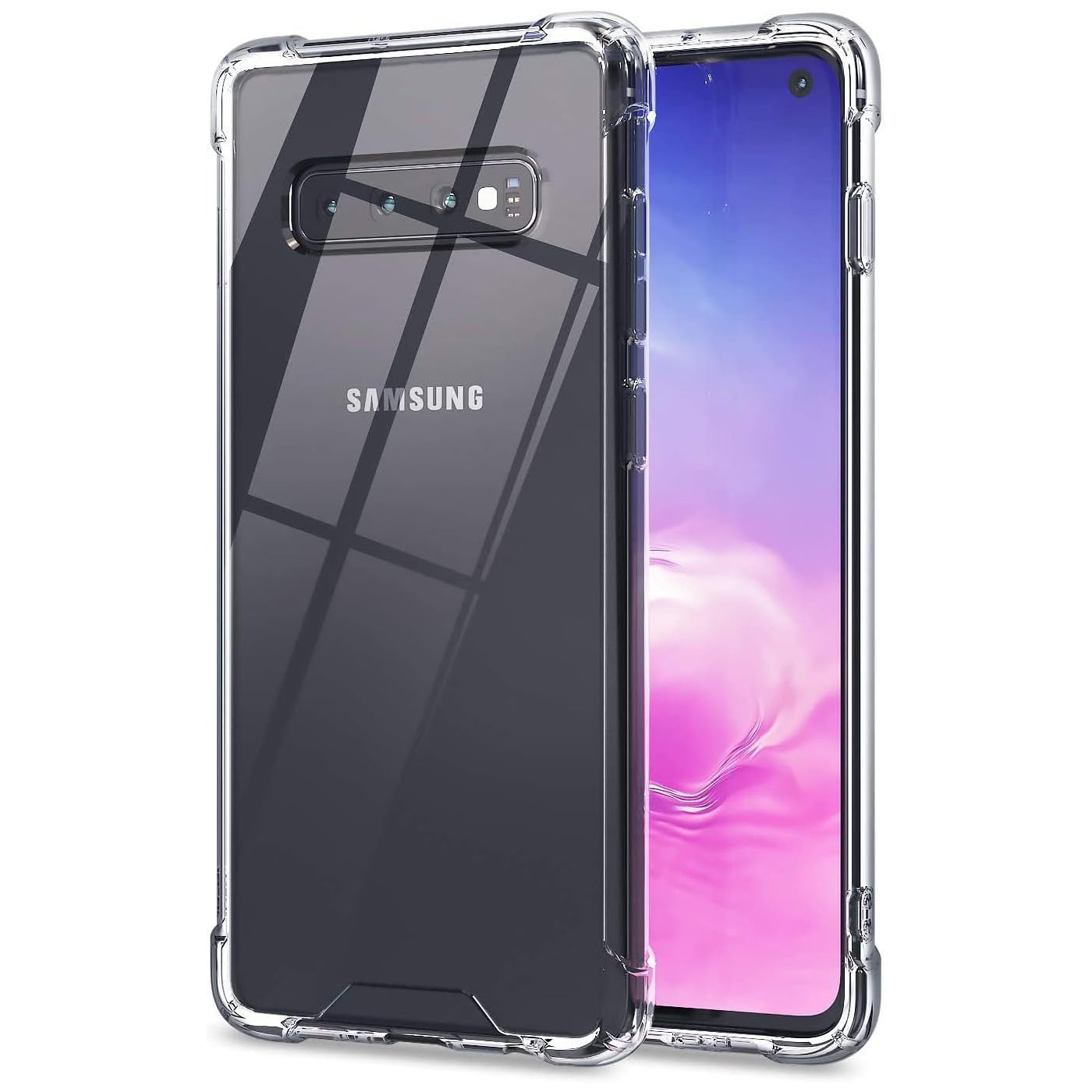 1+1 방탄 범퍼 젤리케이스 투명, 갤럭시S10 LTE (G973) - 상품 이미지