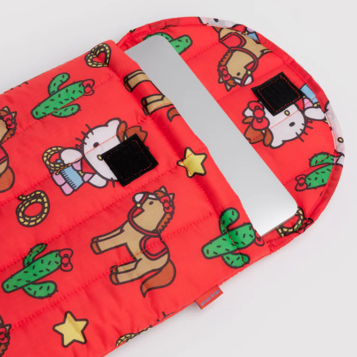 BAGGU 바쿠 퍼피 랩탑 13인치 노트북 케이스 패딩 충격 보호 Hello Kitty Western - 상세 이미지 2