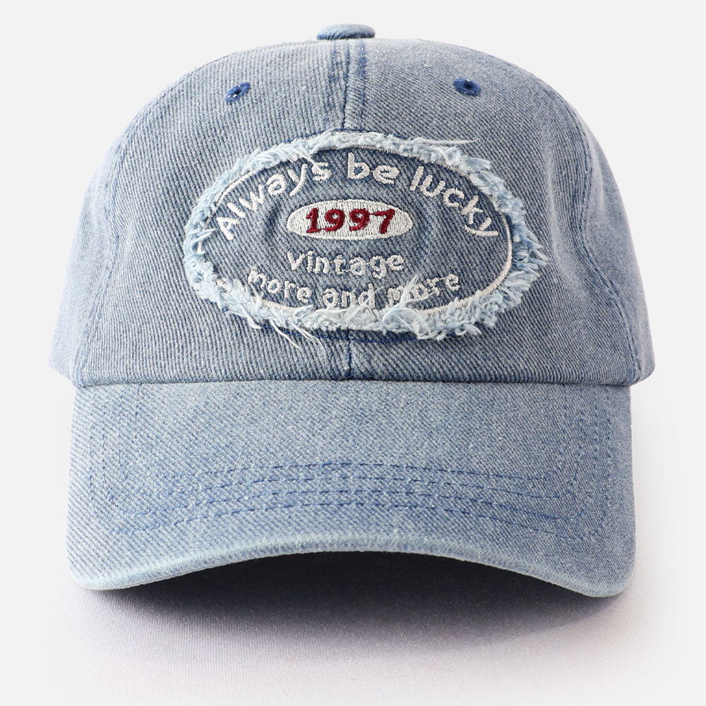 국내제작 워싱볼캡 빈티지모자 Always be lucky 1997 자수 볼캡모자 - 상세 이미지 2