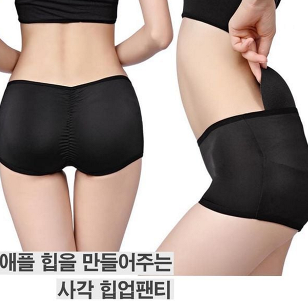 힙업 엉덩이 뽕 팬티 내장 사각 엉덩이 뽕 패드 - 메인 이미지