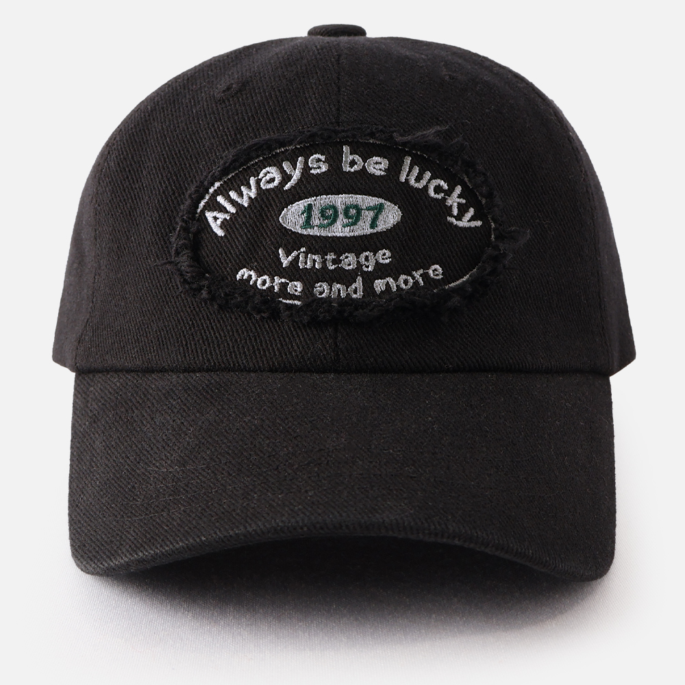 국내제작 워싱볼캡 빈티지모자 Always be lucky 1997 자수 볼캡모자 이미지 6