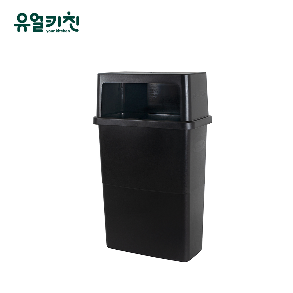 SKCAMEL 카페 휴지통 업소용 쓰레기통 슬림 블랙 70L C형 - 상품 이미지