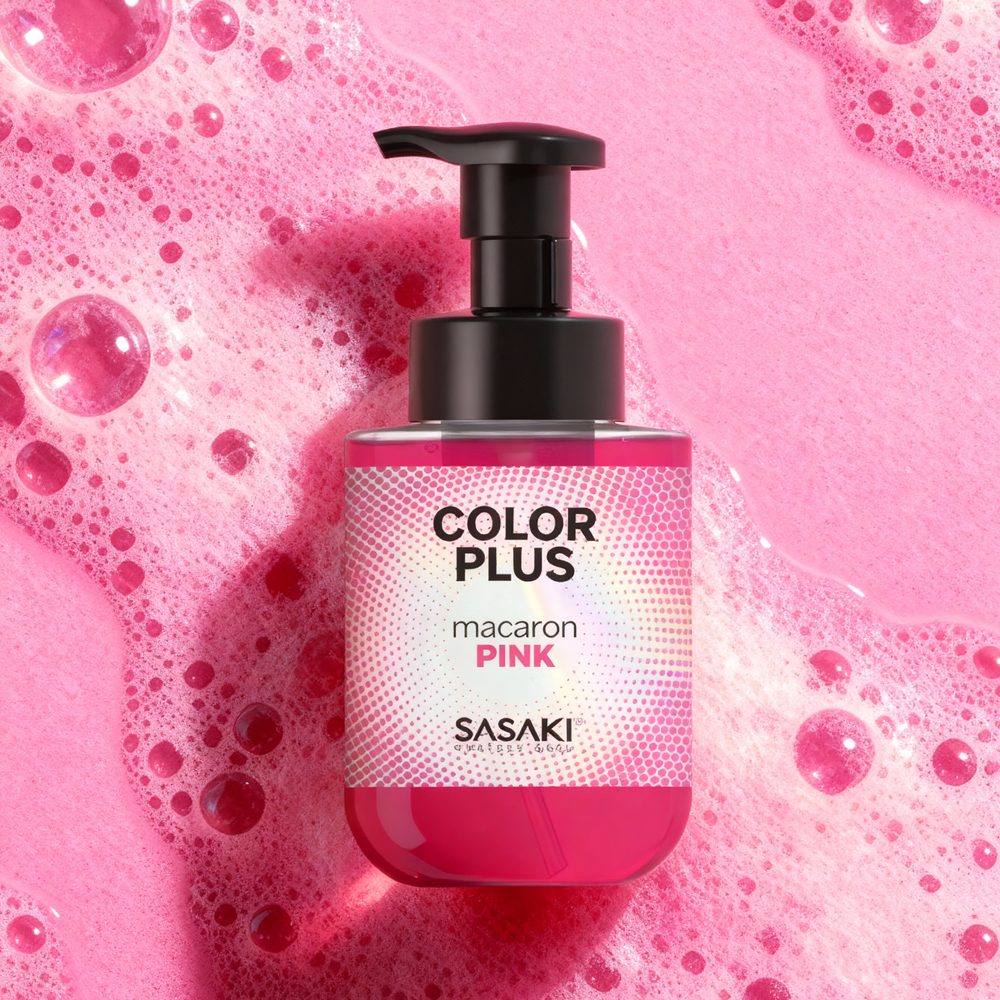 사사키 마카롱 보색 염색 컬러 샴푸 핑크 300ml - 상세 이미지 2