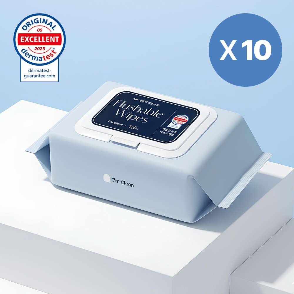 아임클린 비데물티슈 비데티슈 100매, 10개