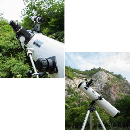 어린이 천체 관측 천문 입문 우주 망원경 삼각대 천체망원경 대구경 76mm + 가방 파우치