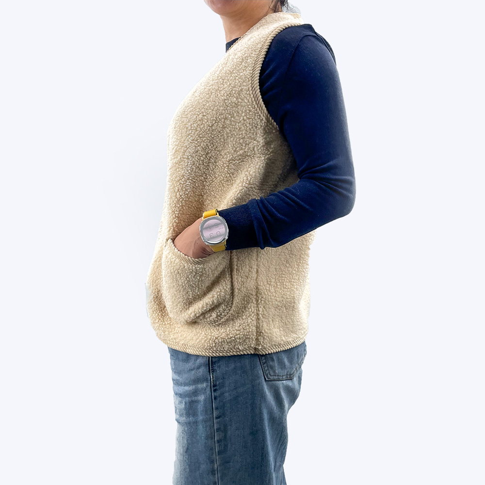 에이원 버블 수면 양털 포켓 방한 누빔 조끼 베스트 이미지 8