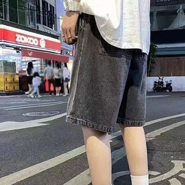 데일리 남성 와이드 반바지 캐주얼 남성 숏 팬츠 - 상품 이미지