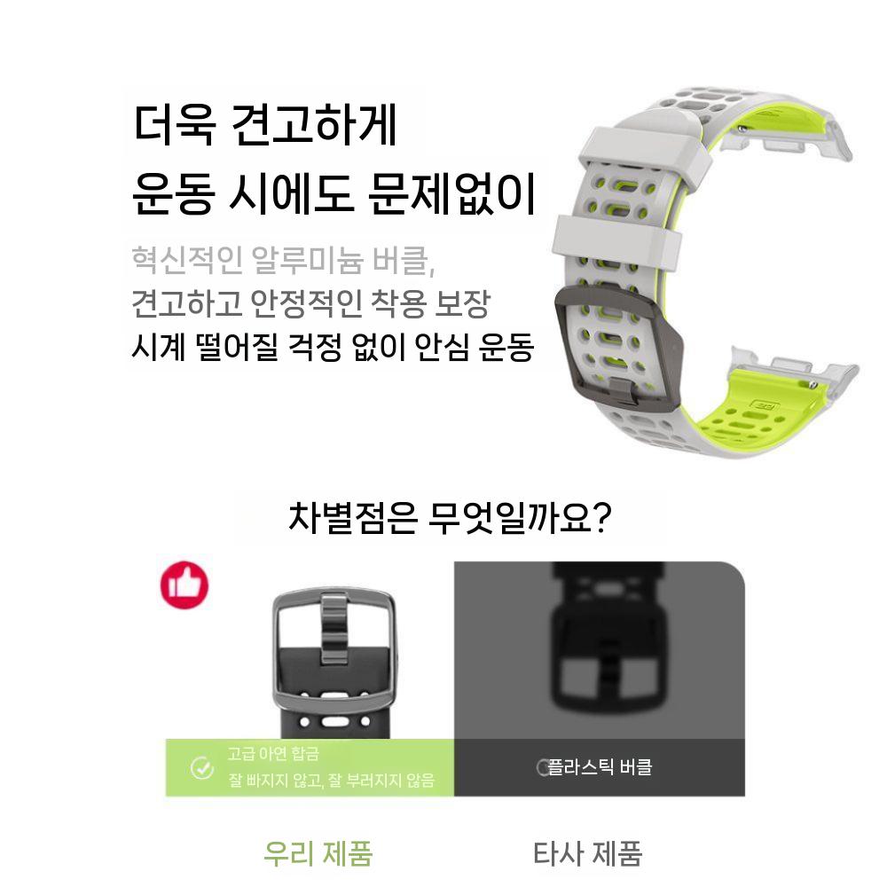 갤럭시워치8 클래식 스트랩 실리콘 2컬러 통기성 밴드 - 상세 이미지 5