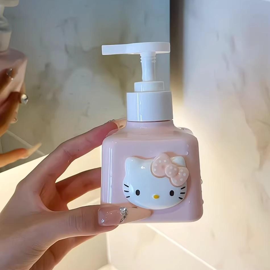 산리오 샴푸통 디스펜서 세제통 펌프통 샴푸통 리필통 헬로 키티 마이멜로디 헬로키티 병 - 상세 이미지 5