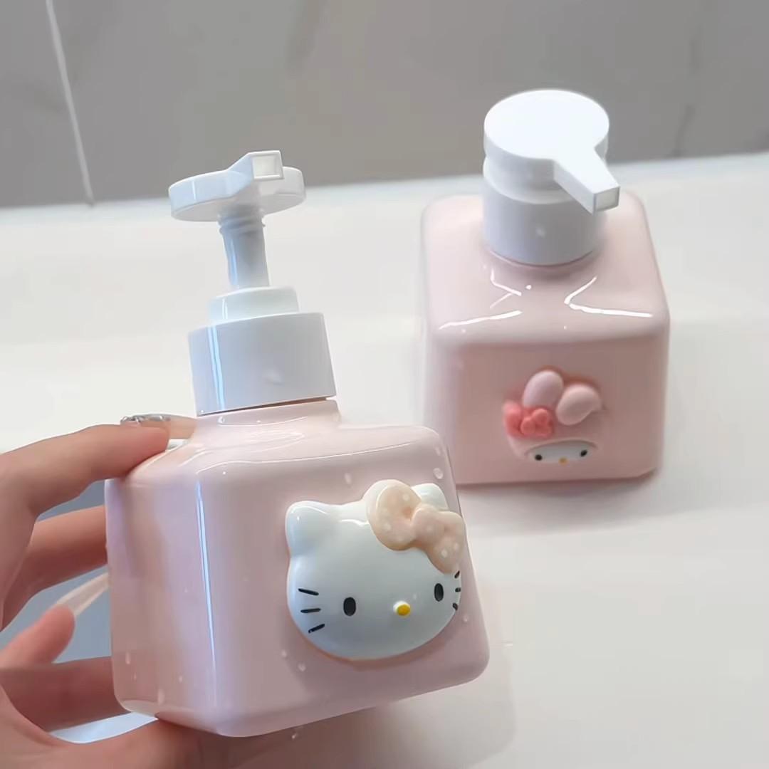 산리오 샴푸통 디스펜서 세제통 펌프통 샴푸통 리필통 헬로 키티 마이멜로디 헬로키티 병 - 상세 이미지 4