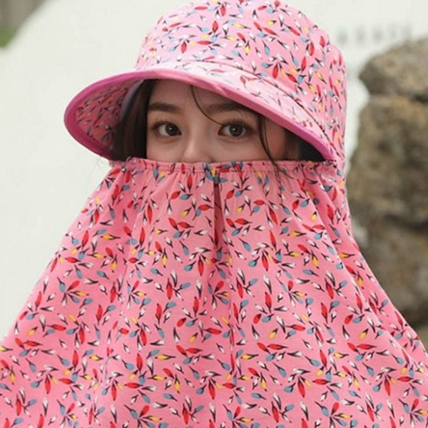 여성 썬 캡 모자 목가림 여성 자외선 차단 모자 - 상품 이미지
