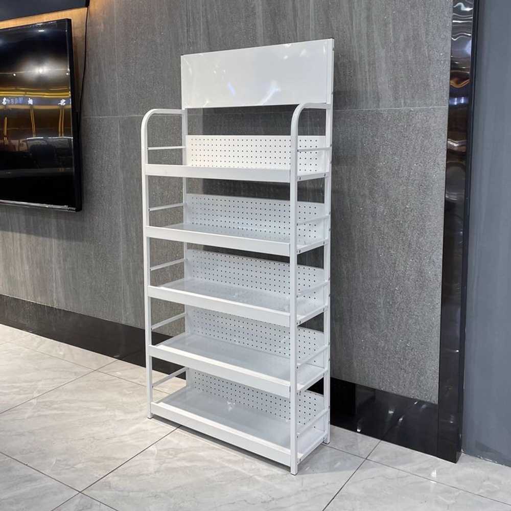 매대 진열대 철제선반 코너 휴대폰 쿠키 바구니 슈퍼 170x80cm 블랙/5단 이미지 7
