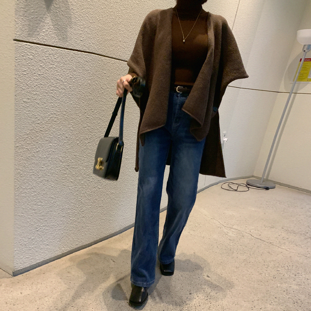 르베인 숄 케이프 가디건 - 상세 이미지 4
