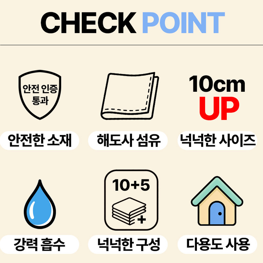 [안전적합] 얼띵스 매직행주 다용도 극세사 행주 주방 세차 30X40 10+3장 - 상세 이미지 4